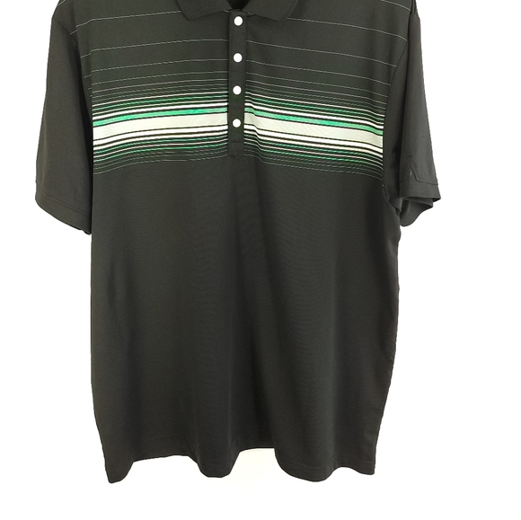 IJP Golf Polo Shirt Men's XL Black Multicolor Stripes Design by Ian Poulter - Picture 2 of 10